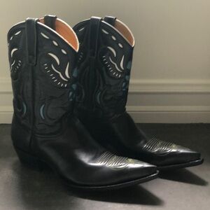 Snazzy Black R.Soles of London Cowboy Boots